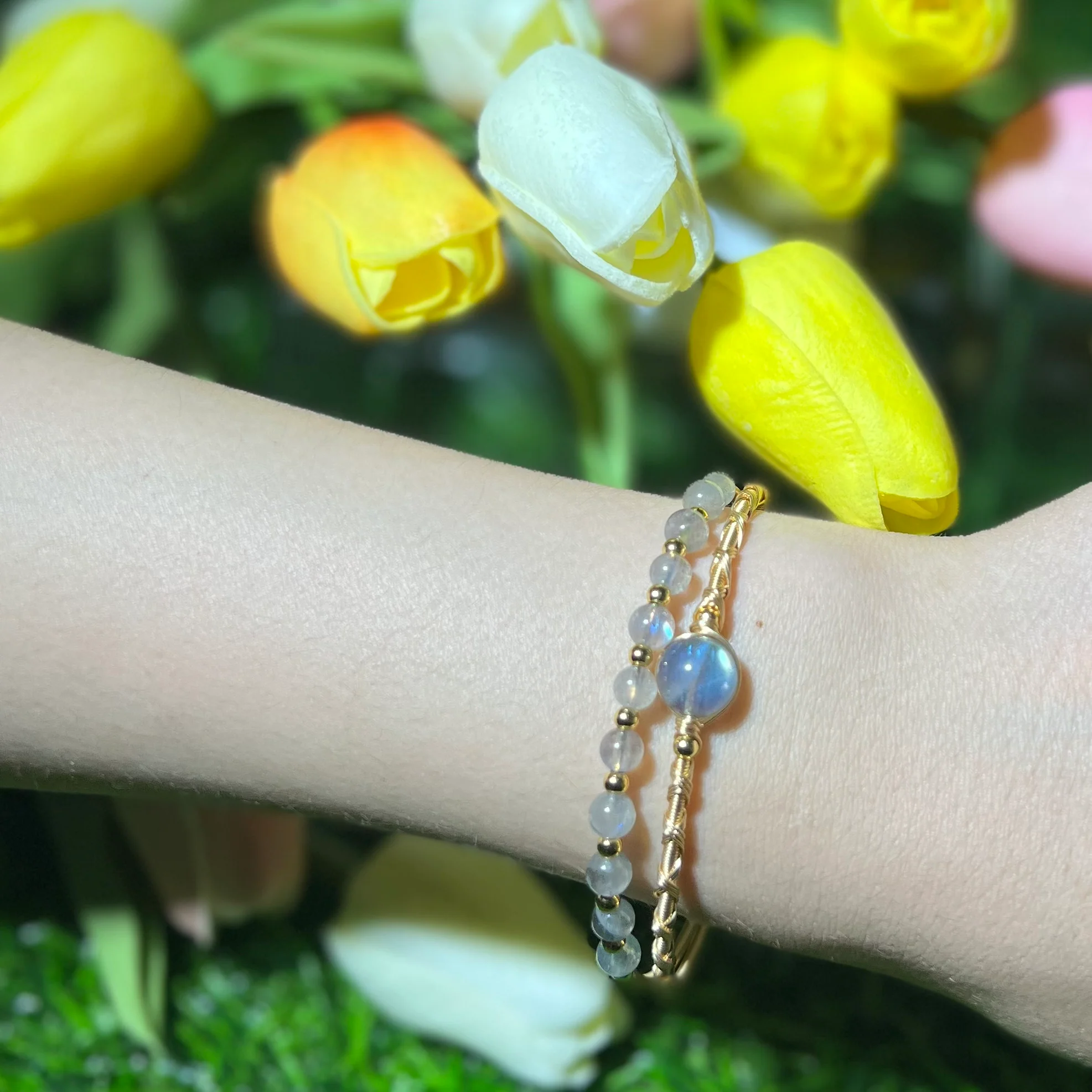 Blue moon stone bracelet - Image 3