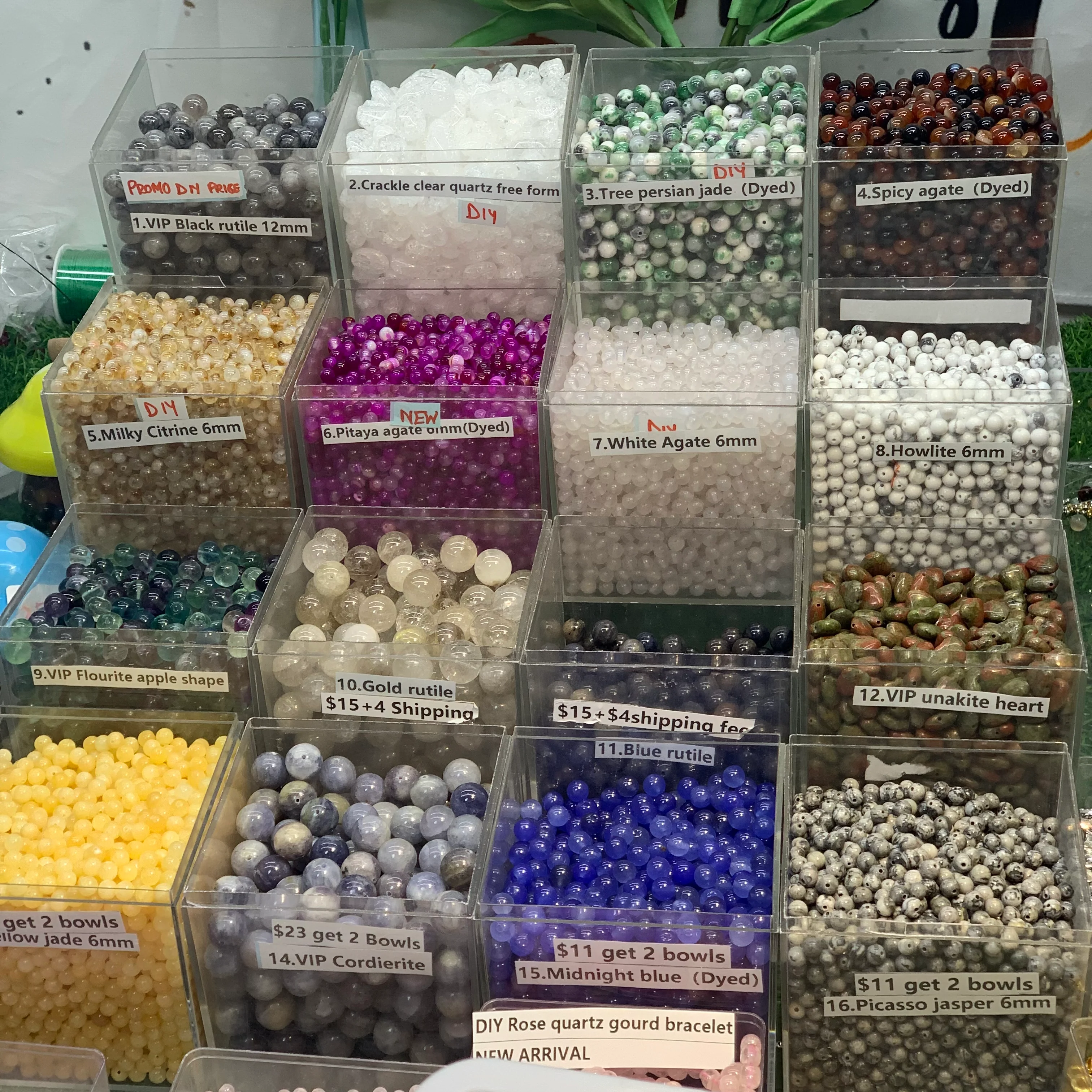 DIY Crystal Beads Bowl-Vanessa/Kiki/Tina-5 bowls gift[1 bowl free mix /1 cup of Spacer& 1 charm bag]