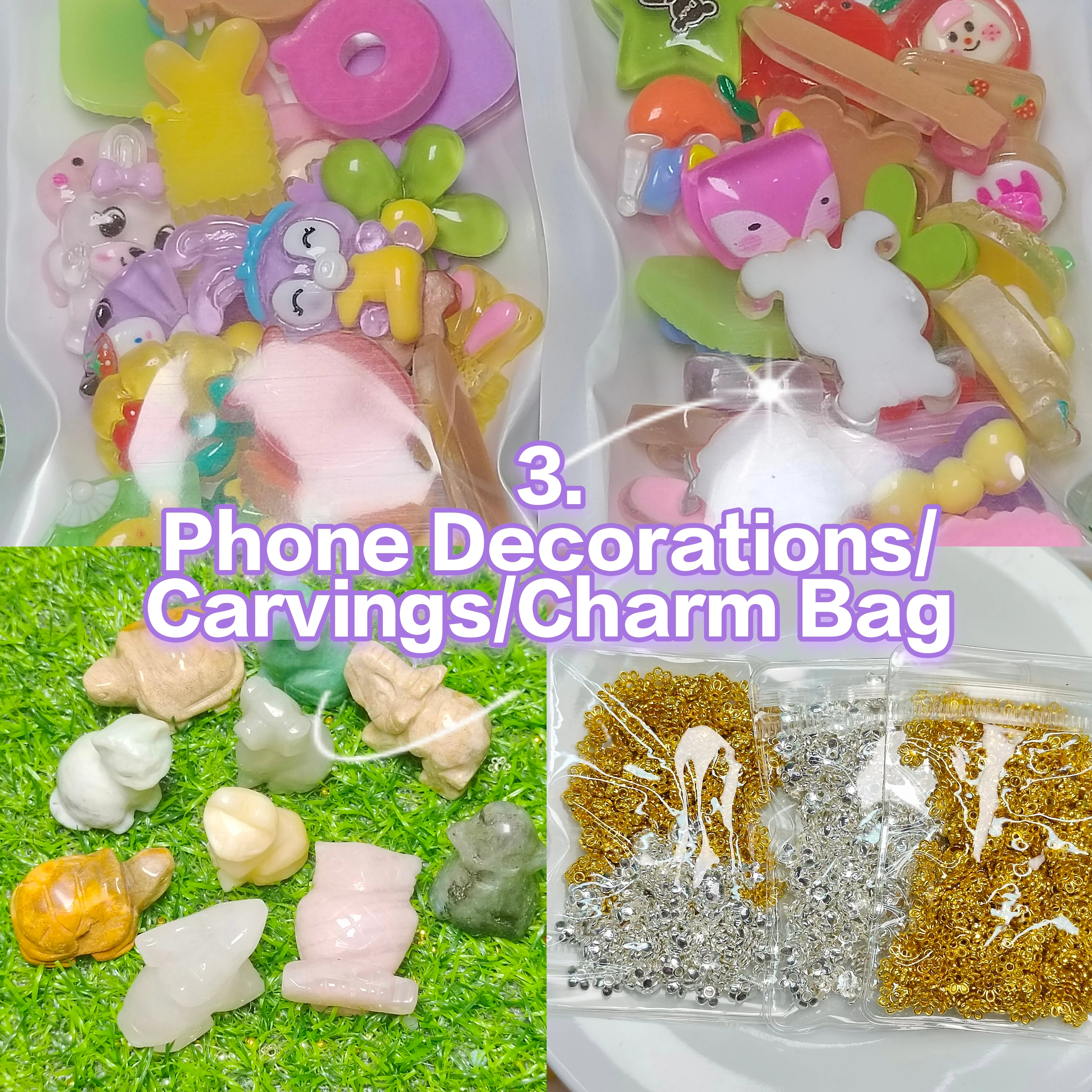 DIY Crystal Beads Bowl-Vanessa/Kiki/Tina-5 bowls gift[1 bowl free mix /1 cup of Spacer& 1 charm bag] - Image 4