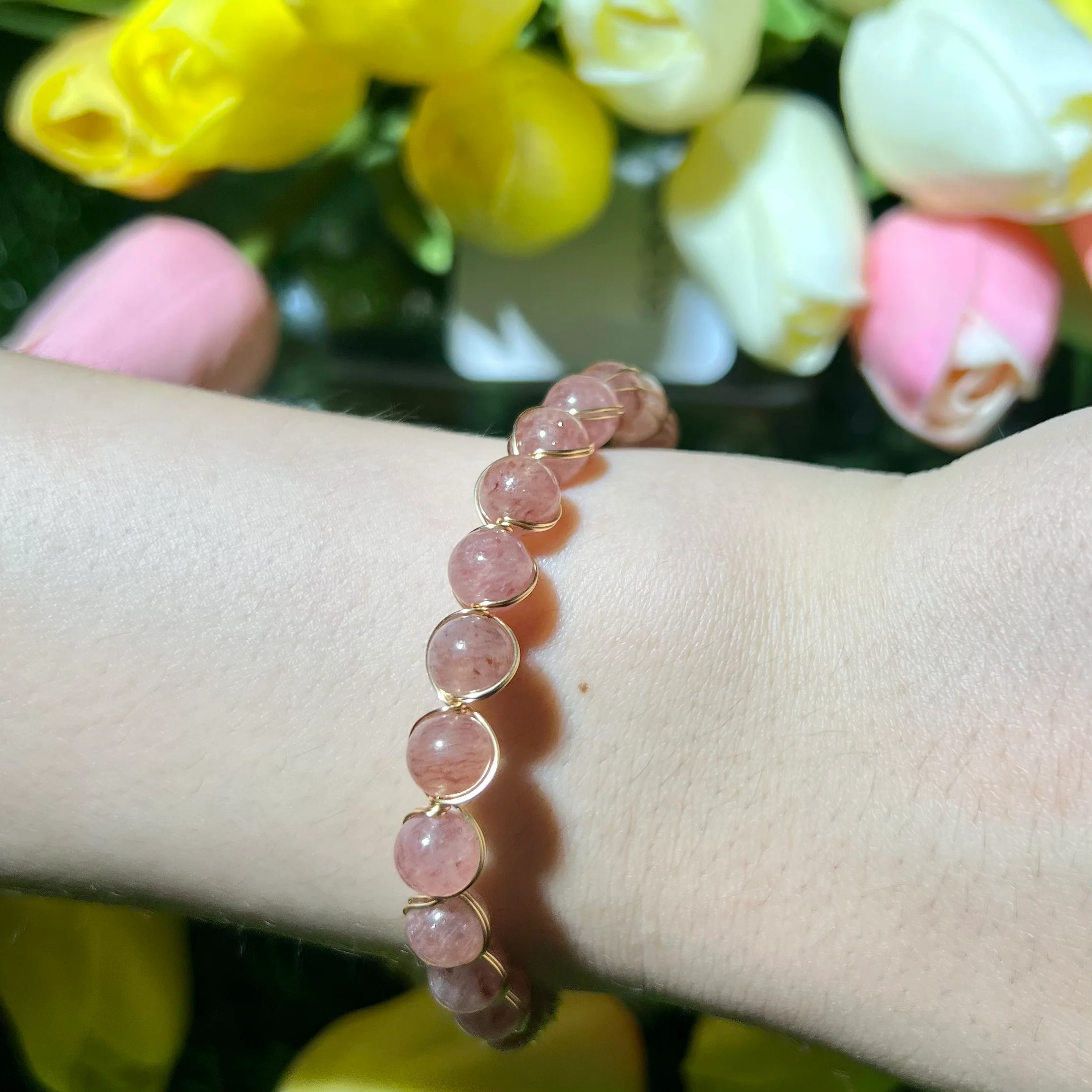Strawberry quartz bracelet - Image 4